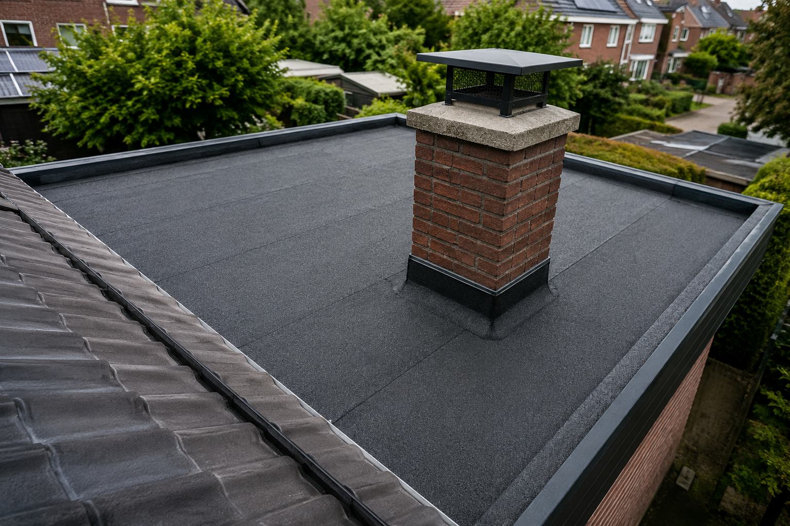 Bitumen dak reparatie door dakdekker Limburg Noord-Brabant